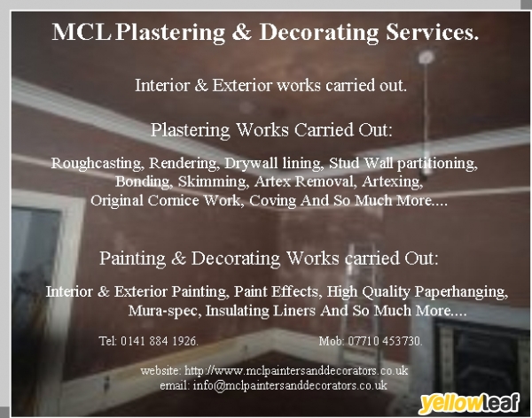 MCL PLASTERING & DECORATING SERVICES