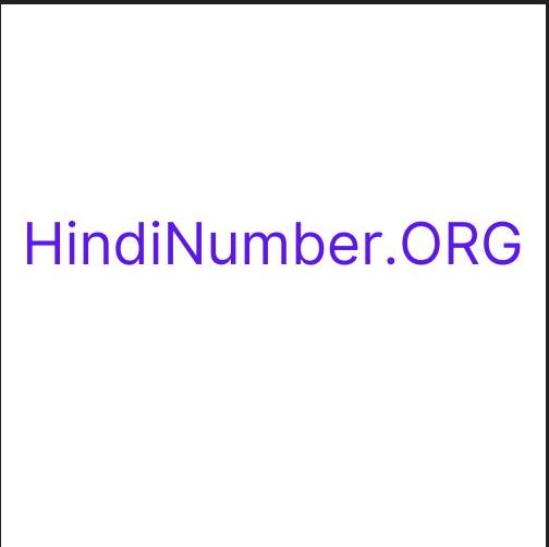 Hindi Number